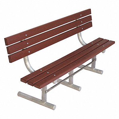 ULTRASITE g940PBRN6 Outdoor Bench 72 in L Brwn RCYLD Plastic