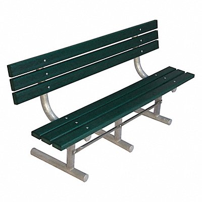 ULTRASITE g940PGRN6 Outdoor Bench 72 in L Grn RCYCLD Plastic