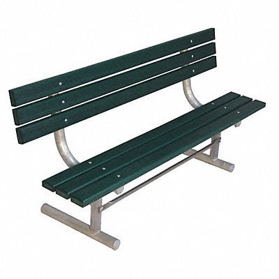 ULTRASITE g940PGRN8 Outdoor Bench 96 in L Grn RCYCLD Plastic