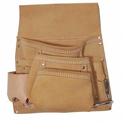 WESTWARD 13T127 Tan Tool Pouch Leather