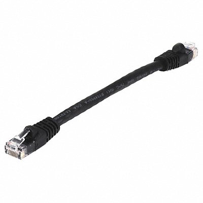 MONOPRICE 7498 Patch Cord Cat 6 Booted Black 0.5 ft.
