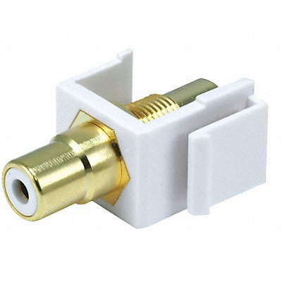 MONOPRICE 6550 A/V Wallplate RCA Wht Centre Wht