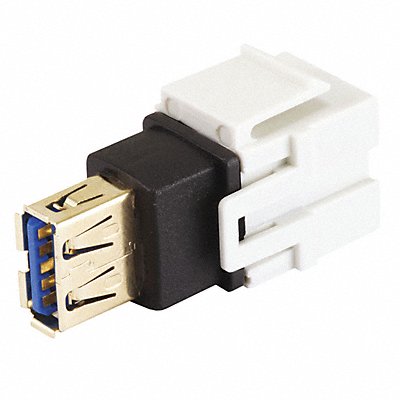 MONOPRICE 7836 Datacom Jack USB3.0A(F/F) Flush Wht
