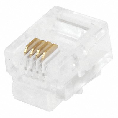 MONOPRICE 7269 Plug Modular RJ11 6P4C Solid PK50