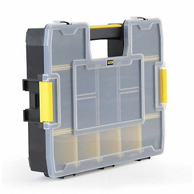 STANLEY STST14022 Comprt Bx Integ Snaps Clr/Blk/Yellow 2.7 in