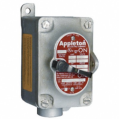 APPLETON ELECTRIC EDS3129 Tumbler Switch 1 Gang Dead-End 1-Pole