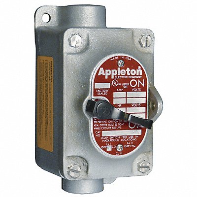 APPLETON ELECTRIC EDSC110F2 Tumbler Switch 1 Gang Feed-Thru 2-Pole