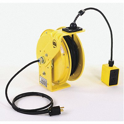 KH INDUSTRIES RTFH4LWWB12K Cord Reel 50ft 12 AWG Bare 600VAC