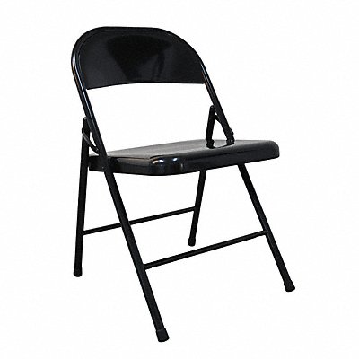 GRAINGER 13V423 Folding Chair Steel Black 300 lb.