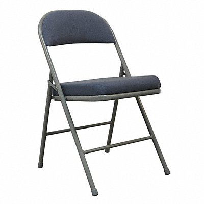 GRAINGER 13V427 Folding Chair Blue/Grey 300 lb.