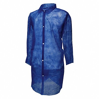 ACTION CHEMICAL PP110B4X Disp. Laboratory Coat 4XL Poly Blue PK30