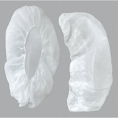 ACTION CHEMICAL M2105WNS18 Shoe Covers SlipResistSole L White PK300