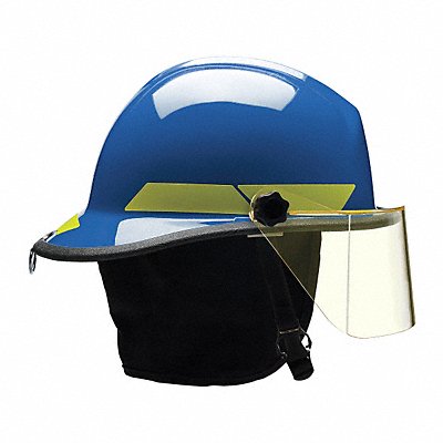 BULLARD PXSBL Fire Helmet Blue Thermoplastic