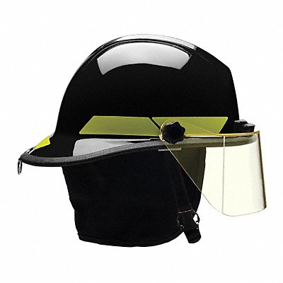 BULLARD PXSBKTL Fire Helmet Black Thermoplastic