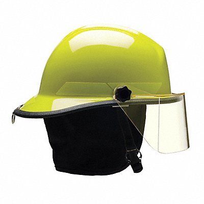 BULLARD FXSLY Fire Helmet Lime-Yellow Fiberglass