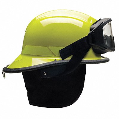 BULLARD LTXLYGIZ4 Fire Helmet Lime-Yellow Thermoplastic
