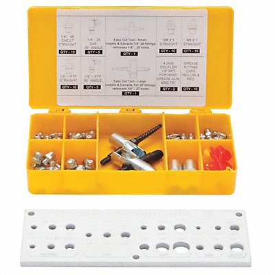 WESTWARD 13X065 Greasing Fitting Kit 65 Pc.