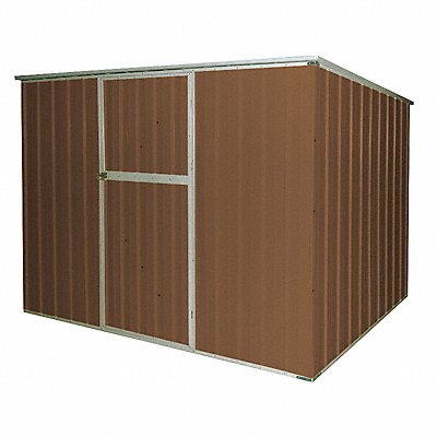 GRAINGER 13X104 D7718 Oudoor Storage Shed 6 1/4x8 1/2x6 1/4ft Brown