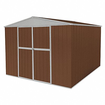 GRAINGER 13X113 D7722 Oudoor Storage Shed 8 1/2 x11 3/8 x7ft Brown