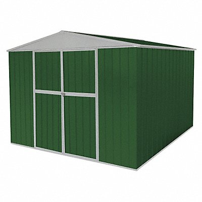 GRAINGER 13X117 D7723 Oudoor Storage Shed 11 3/8 x11 3/8 x7ft Green