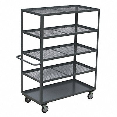 GRAINGER CG248P500GP Stock Cart 1400 lb 5 Shelf 48 in L