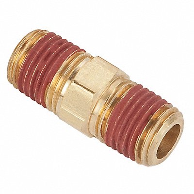 PARKER VS216P4 Hex Nipple Brass 1/4 in Pipe Size MNPT