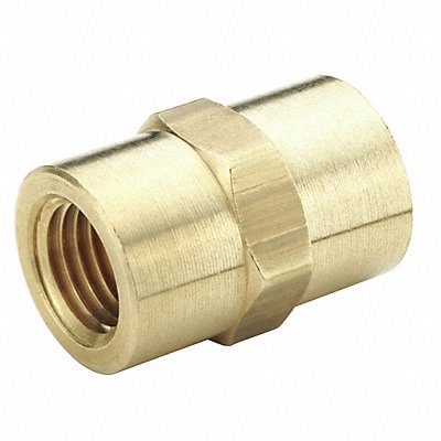 PARKER 207P6 Hex Coupling Brass 3/8 in Pipe Size FNPT