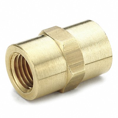 PARKER 207P2 Hex Coupling Brass 1/8 in Pipe Size FNPT