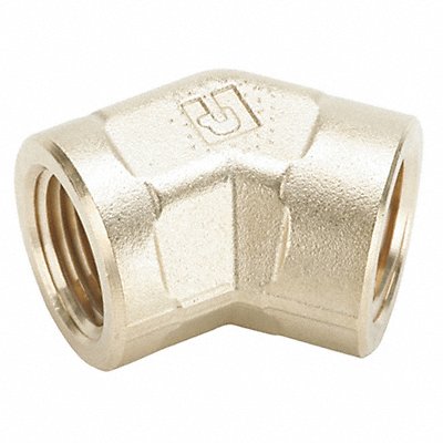 PARKER 1201P88 45 Elbow Brass 1/2 in Pipe Size FNPT