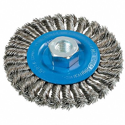 WALTER SURFACE TECHNOLOGIES 13L464 Wide Wheel Brush Knot 4.5 x1/4 x5/8 -11