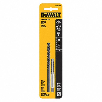 DEWALT DWA1412 Drill and Tap Set 5/16 -18NC Thread 2pcs