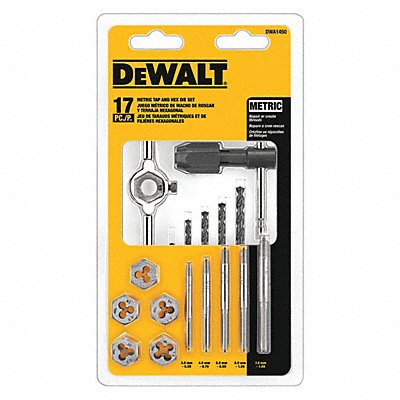 DEWALT DWA1450 Metric Tap and Die Set 17 pcs.