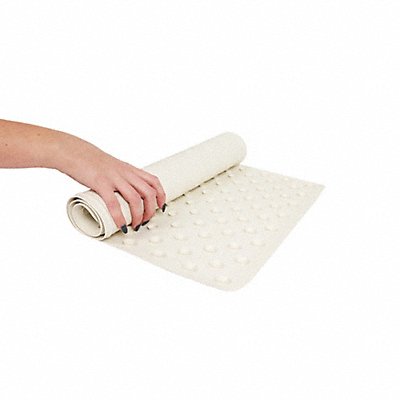 HOSPITALITY 1 SOURCE 1422BMWH H1S Rubber Bath Mat Small White 14x22