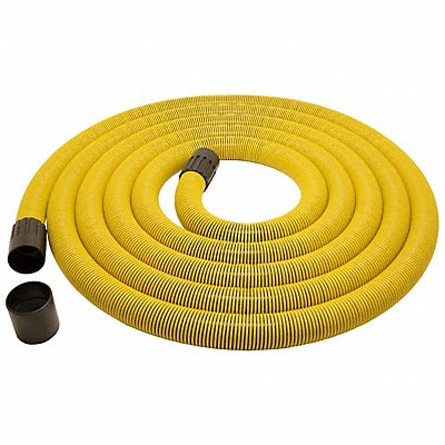 DUSTLESS TECHNOLOGIES 14291 Vacuum Hose 1-1/2 Dia 25 ft L Yellow