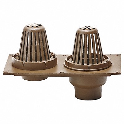 SMITH LIGHT COMMERCIAL 148Y04 Roof Drain No-Hub 4in PipeDia. Cast Iron