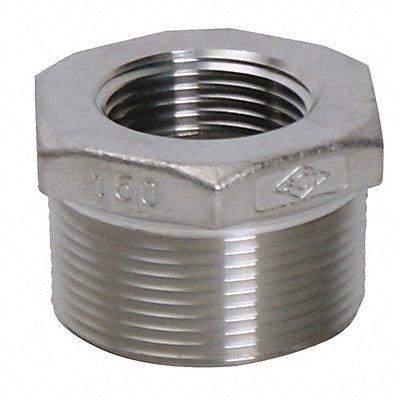 GRAINGER 4381034840 Hex Bushing 1/2 x1/4 150 316 Thrd Heavy