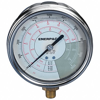 ENERPAC GF5P K4567 Pressure Gauge 0 to 10000 psi 4 Dial