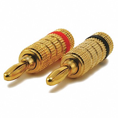 MONOPRICE 2801 Banana Speaker Plugs 1pr Closed Screw