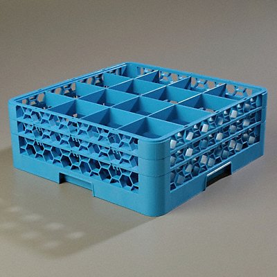 CARLISLE RG16214 Glass Rack w/2 Extender 19.88 L Blue PK3