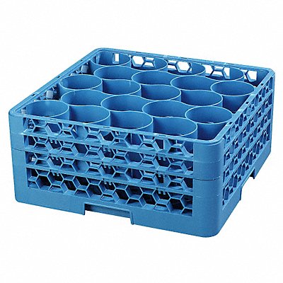CARLISLE RW20214 Glass Rack w/2 Extender 19.88 L Blue PK2