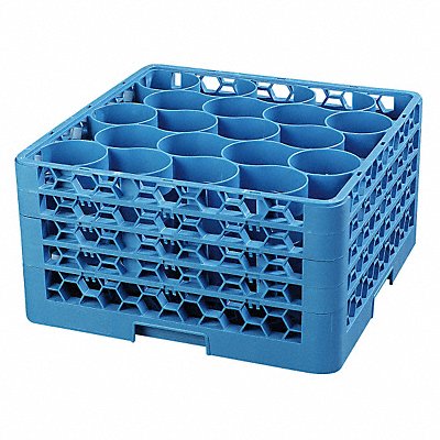 CARLISLE RW20314 Glass Rack w/3 Extender 19.88 L Blue PK2