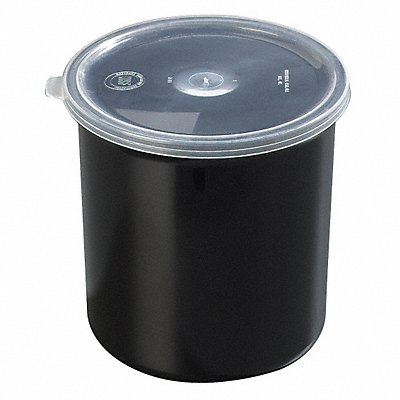CARLISLE 30103 Food Crock with Lid 5.18 in H Black PK12