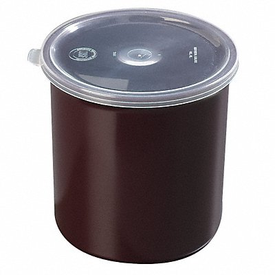 CARLISLE 0301GR01 Food Crock with Lid 5.18 in H Brown PK12