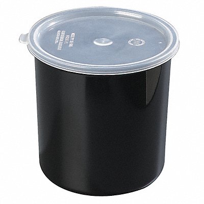 CARLISLE 0302GR03 Food Crock with Lid 6.75 in H Black PK6