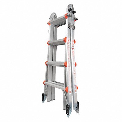 LITTLE GIANT 10102AS Multipurpose Ladder 17 ft IA Aluminum