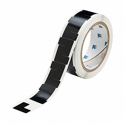 BRADY 121417 Floor Tape Black 1 inx1 in L PK750