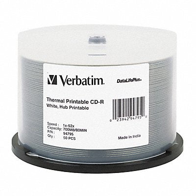 VERBATIM VER94795 CD-R Disc 700 MB 80 min 52x PK50