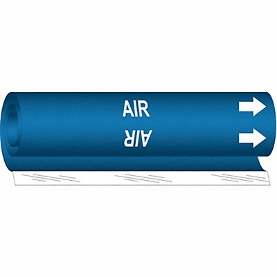 BRADY 5625O Pipe Marker Air 5 in H 8 in W