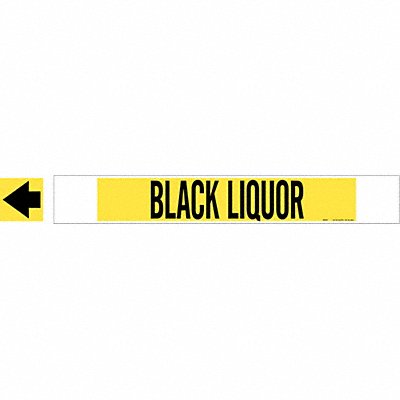 BRADY 5634HPHV Pipe Marker Black Liquor 4 in H 24 in W