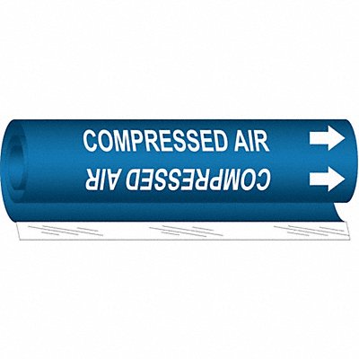 BRADY 5660I Pipe Marker Compressed Air 9 in H 8 in W